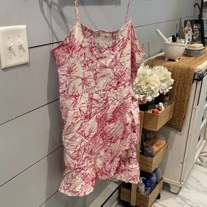 Express Floral Pink and White Dress